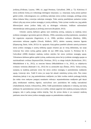 STUDENTŲ STUDIJŲ METU PATIRIAMO STRESO BEI STRESO ĮVEIKOS STRATEGIJŲ SĄSAJOS SU PASITENKINIMU STUDIJOMIS. Paveikslėlis 6