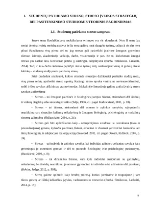 STUDENTŲ STUDIJŲ METU PATIRIAMO STRESO BEI STRESO ĮVEIKOS STRATEGIJŲ SĄSAJOS SU PASITENKINIMU STUDIJOMIS. Paveikslėlis 8