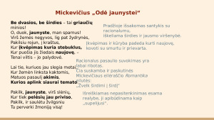 Adomo Mickevičiaus „Odė jaunystei”. Paveikslėlis 5
