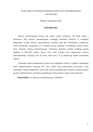 Šunų žarnyno nepraeinamumo etiologija ir pasireiškimas. Paveikslėlis 3