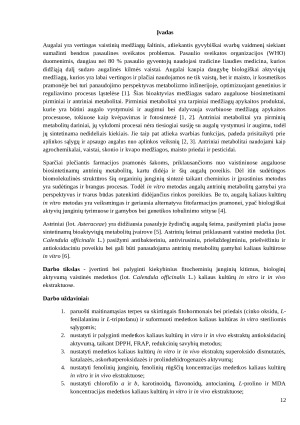 Vaistinės medetkos (lot. Calendula officinalis L.) kaliaus kultūrų ekstraktų kiekybinis fitocheminių junginių ir biologinio aktyvumo įvertinimas. Paveikslėlis 10