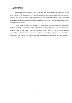 TRANSFORMATORINIŲ TRIUKŠMO LYGIO VERTINIMAS. Paveikslėlis 5