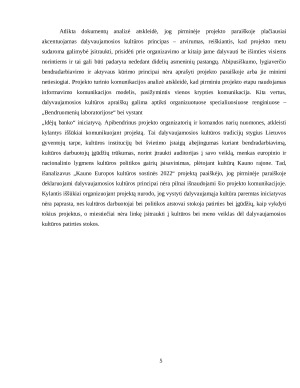 DALYVAUJAMOSIOS KULTŪROS PRINCIPAI IR JŲ TAIKYMAS KAUNO EUROPOS KULTŪROS SOSTINĖS 2022 PROJEKTO KOMUNIKACIJOJE. Paveikslėlis 5