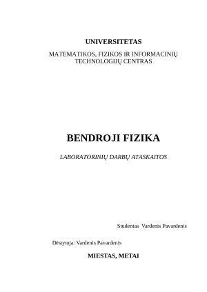 Metalų laidininkų elektrinės varžos matavimas Vitstono tilteliu. Paveikslėlis 1