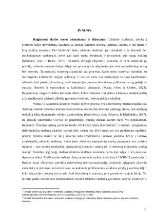 UŽSIENIO STUDENTŲ ADAPTACIJA LIETUVOS UNIVERSITETUOSE MRU IR VILNIUS TECH ATVEJAI. Paveikslėlis 3