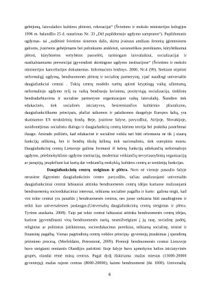 DAUGIAFUNKCIO CENTRO VEIKLOS MODELIAVIMAS ĮTRAUKIOSIOS EDUKACIJOS SĄLYGOMIS. Paveikslėlis 6