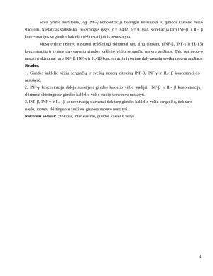 CITOKINŲ (INF-β, INF-γ ir IL-1β) IR GIMDOS KAKLELIO VĖŽIO SĄSAJOS. Paveikslėlis 4