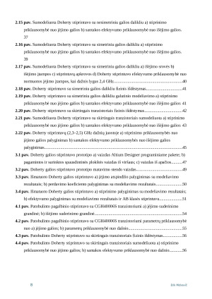 DIDELIO EFEKTYVUMO DOHERTY GALIOS STIPRINTUVO PROJEKTAVIMAS IR TYRIMAS. Paveikslėlis 5