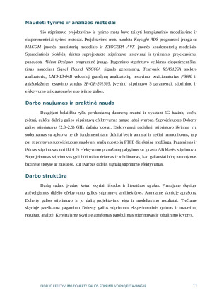 DIDELIO EFEKTYVUMO DOHERTY GALIOS STIPRINTUVO PROJEKTAVIMAS IR TYRIMAS. Paveikslėlis 8