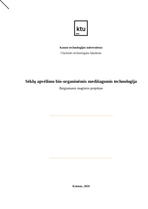 Sėklų apvėlimo bio-organinėmis medžiagomis technologija. Paveikslėlis 1