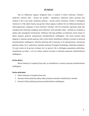 Bakterijų paplitimas sergančių šunų odoje ir jų jautrumas antibiotikams. Paveikslėlis 7