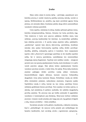 Autentiško vaizdo patyrimas tapyboje. Paveikslėlis 6