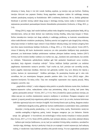 VAIZDO ŽAIDIMŲ ESTETIKOS VIZUALINĖS KOMUNIKACIJOS POVEIKIS MOTYVACIJAI ŽAISTI VAIZDO ŽAIDIMUS. Paveikslėlis 8