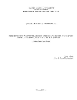 NETEISĖTAS DISPONAVIMAS ŠAUNAMAISIAIS GINKLAIS, ŠAUDMENIMIS, SPROGMENIMIS AR SPROGSTAMOSIOMIS MEDŽIAGOMIS (BK 253 STRAIPSNIS). Paveikslėlis 1