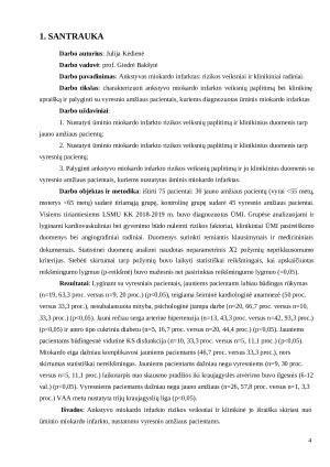 ANKSTYVAS MIOKARDO INFARKTAS RIZIKOS VEIKSNIAI IR KLINIKINIAI RADINIAI. Paveikslėlis 4
