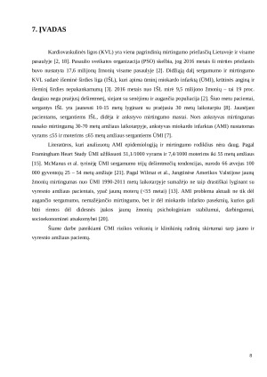 ANKSTYVAS MIOKARDO INFARKTAS RIZIKOS VEIKSNIAI IR KLINIKINIAI RADINIAI. Paveikslėlis 8