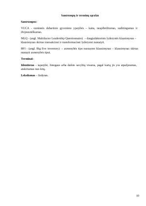 Transakcinės ir transformacinės lyderystės takoskyra leksikono, vadybinės elgsenos ir vizualinio identiteto kontekste. Paveikslėlis 9