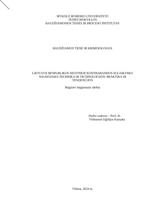 LIETUVOS RESPUBLIKOS MUITINĖJE KONTRABANDOS SULAIKYMUI NAUDOJAMA TECHNIKA IR TECHNOLOGIJOS PRAKTIKA IR TENDENCIJOS. Paveikslėlis 1