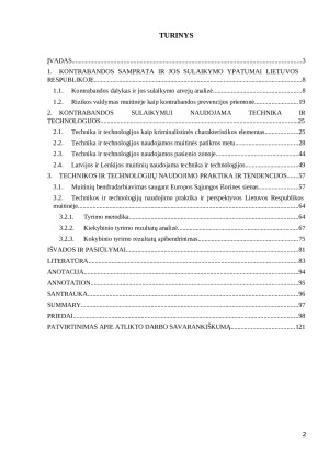 LIETUVOS RESPUBLIKOS MUITINĖJE KONTRABANDOS SULAIKYMUI NAUDOJAMA TECHNIKA IR TECHNOLOGIJOS PRAKTIKA IR TENDENCIJOS. Paveikslėlis 2