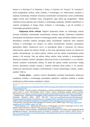 LIETUVOS RESPUBLIKOS MUITINĖJE KONTRABANDOS SULAIKYMUI NAUDOJAMA TECHNIKA IR TECHNOLOGIJOS PRAKTIKA IR TENDENCIJOS. Paveikslėlis 6