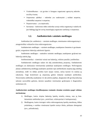 Dažniausiai naudojamos antibakterinės medžiagos šunims. Paveikslėlis 10