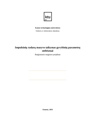 Impulsinių radarų masyvo taikymas gyvybinių parametrų stebėsenai