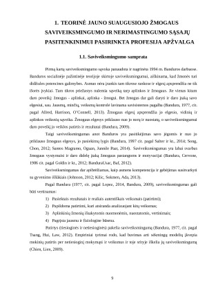 JAUNO SUAUGUSIOJO ŽMOGAUS SAVIVEIKSMINGUMO IR NERIMASTINGUMO REIKŠMĖ PASITENKINIMUI PASIRINKTA PROFESIJA. Paveikslėlis 9