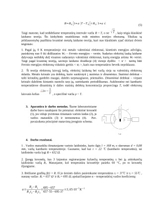 Metalų varžos temperatūrinės priklausomybės tyrimas. Paveikslėlis 2