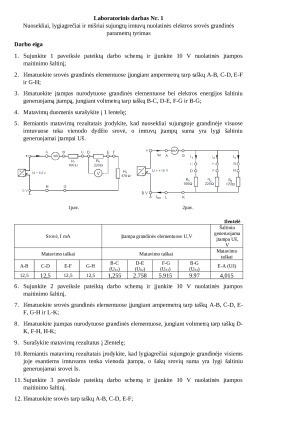 Nuosekliai, lygiagrečiai ir mišriai sujungtų imtuvų nuolatinės elektros srovės grandinės parametrų tyrimas. Paveikslėlis 2