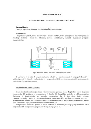 ŠILUMOS SIURBLIO TECHNINĖS CHARAKTERISTIKOS. Paveikslėlis 1