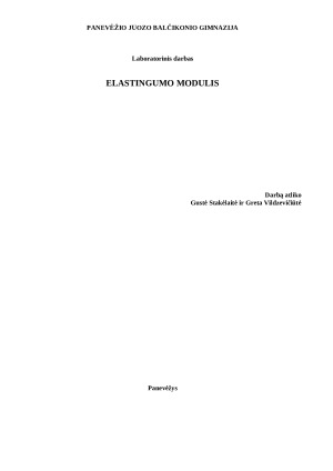 ELASTINGUMO MODULIS. Paveikslėlis 4