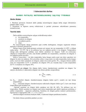 DARBO PATALPŲ METEOROLOGINIŲ SĄLYGŲ TYRIMAS. Paveikslėlis 1