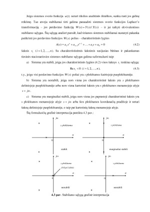 SISTEMOS STABILUMO TYRIMAS. Paveikslėlis 2