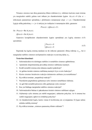 SISTEMOS STABILUMO TYRIMAS. Paveikslėlis 3