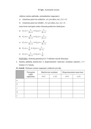 AUTOMATINĖS SISTEMOS VALDYMO TIKSLUMO MATAVIMAS. Paveikslėlis 6
