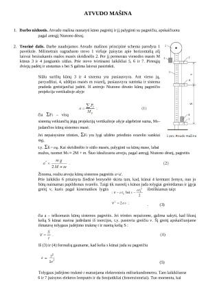 Atvudo ataskaita. Paveikslėlis 1