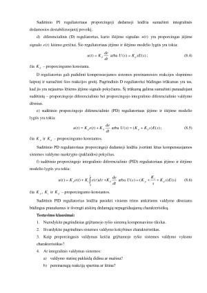 AUTOMATINĖS SISTEMOS CHARAKTERISTIKŲ KOMPENSAVIMAS. Paveikslėlis 3