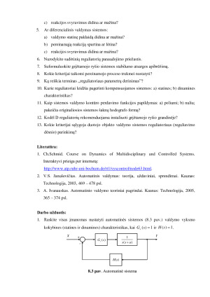AUTOMATINĖS SISTEMOS CHARAKTERISTIKŲ KOMPENSAVIMAS. Paveikslėlis 4