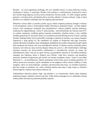 Plastiko ir jo kompnentų įtaka žmogui. Esė. Paveikslėlis 2