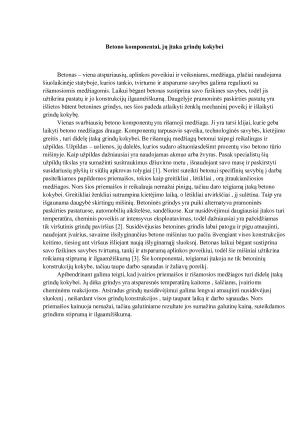 Betono kompenentai, jų įtaka grindų kokybei. Esė. Paveikslėlis 2