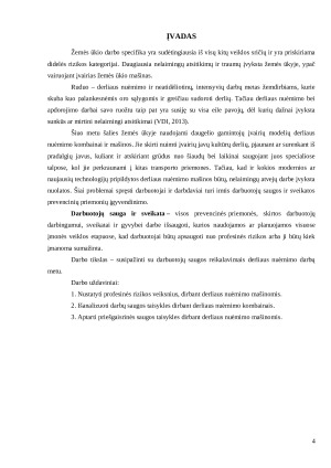 DARBUOTOJŲ SAUGA DERLIAUS NUĖMIMO DARBŲ METU. Paveikslėlis 4