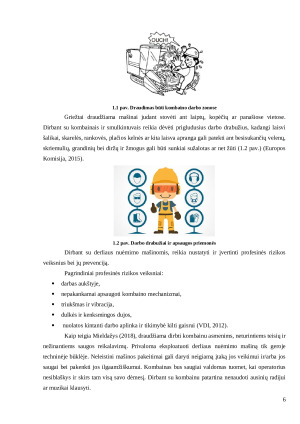 DARBUOTOJŲ SAUGA DERLIAUS NUĖMIMO DARBŲ METU. Paveikslėlis 6