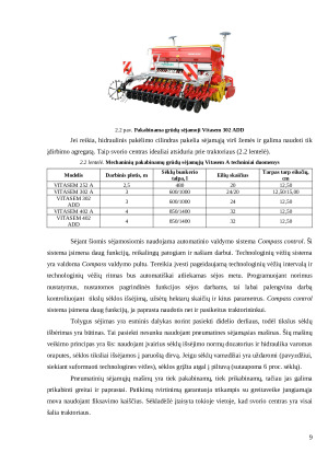 NAUJAUSIOS SĖJOS DARBŲ TECHNOLOGIJOS IR NAUDOJAMA TECHNIKA. Paveikslėlis 9
