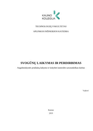 SVOGŪNŲ LAIKYMAS IR PERDIRBIMAS. Paveikslėlis 1