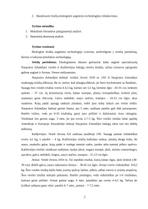 TRIUŠIŲ AUGINIMO, TAIKANT EKOLOGINĘ APLINKĄ TAUSOJANČIĄ TECHNOLOGIJĄ, ANALIZĖ. Paveikslėlis 2