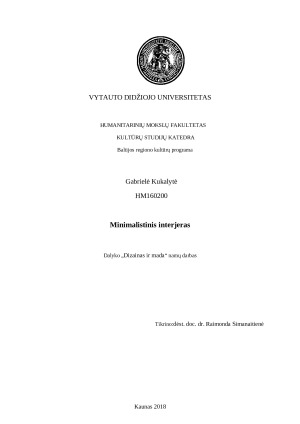 Minimalistinis interjeras. Paveikslėlis 1