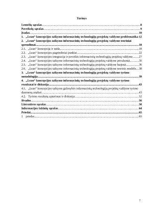 „Lean“ koncepcijos taikymas informacinių technologijų projektų valdyme. Paveikslėlis 6