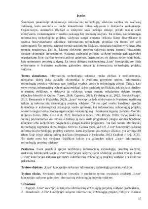 „Lean“ koncepcijos taikymas informacinių technologijų projektų valdyme. Paveikslėlis 9