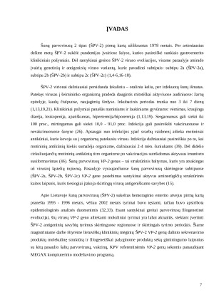 Šunų klinikinių mėginių parvovirusų VP-2 geno filogenetiniai tyrimai ir molekulinės biologijos lyginamoji analizė. Paveikslėlis 7