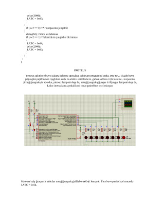 Mikroprocesoriai. Antras praktinis darbas. Programa sukurta su MPLAB X IDE Main. Paveikslėlis 9